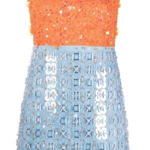DES PHEMMES sequin-embellished panelled dress